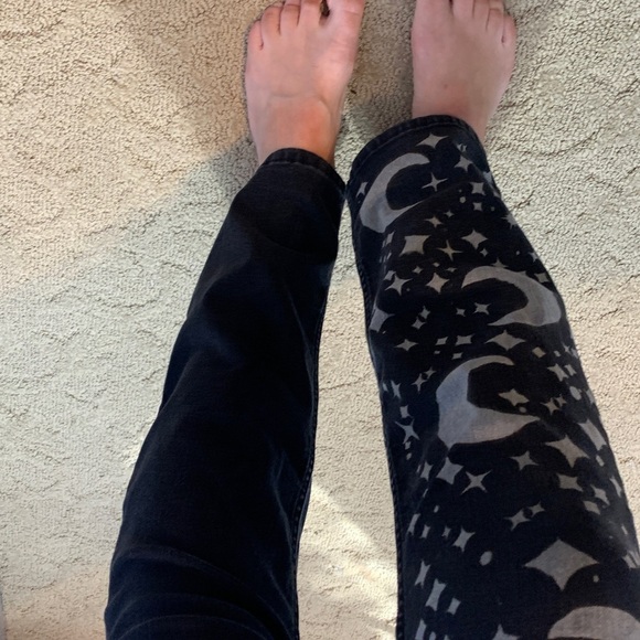 Lee Dark Gray black Boot Cut regular fit Jeans midrise stars and moons size 6 - Picture 8 of 10